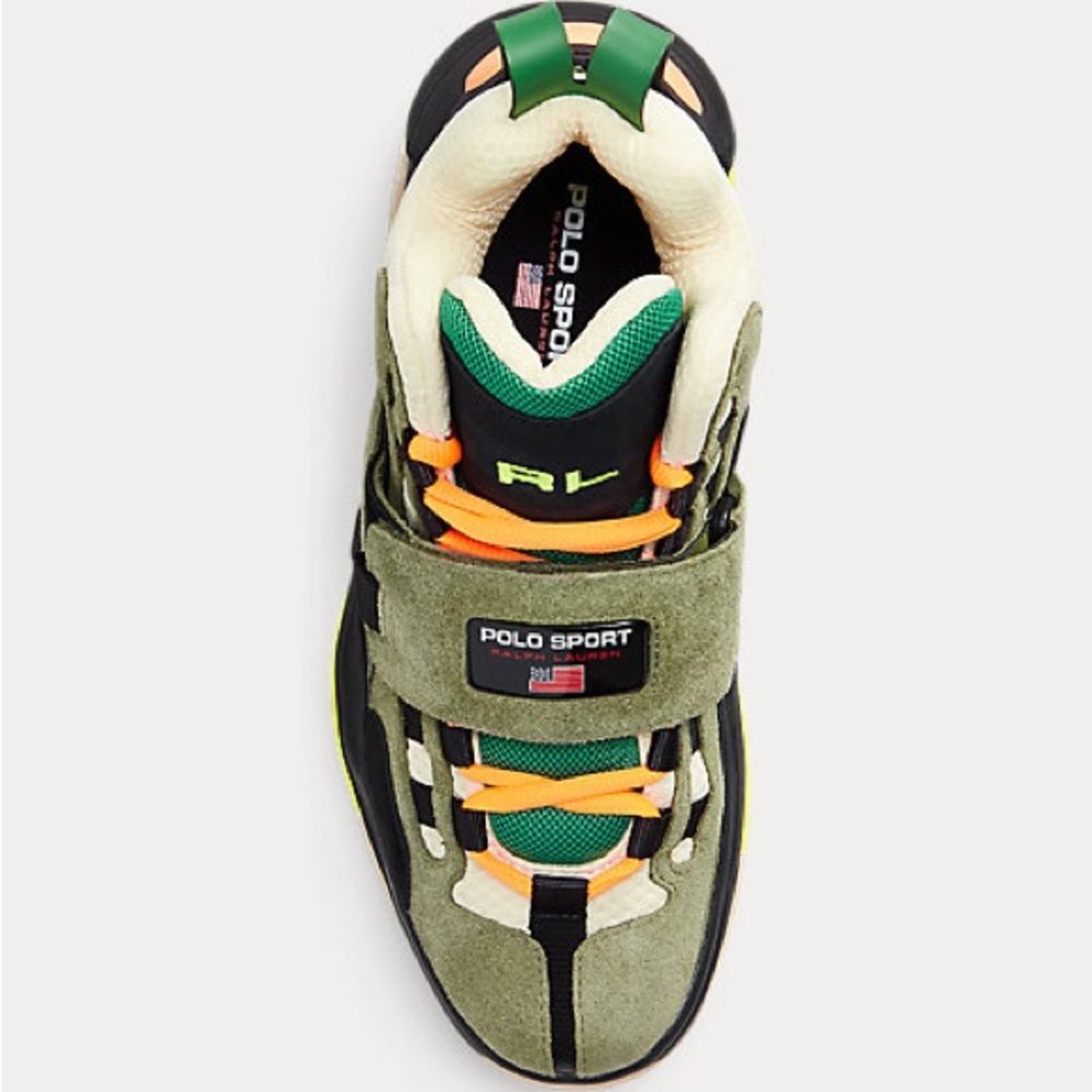 Polo Ralph Lauren Mens PS 100 High Top Sneaker Color Olive Size 10.5
